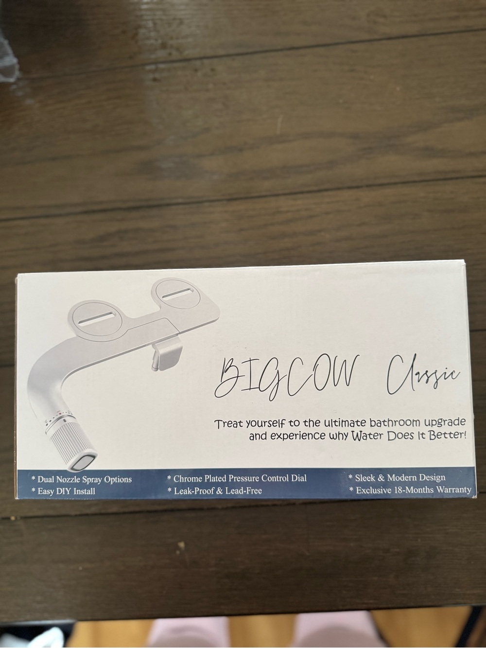 BIGCOW Classic Bidet Attachment in White
